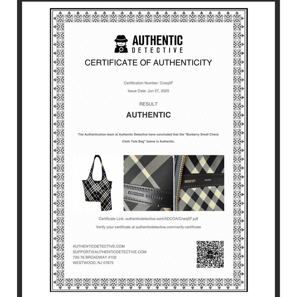 Burberry Small Check Tote Bag - Picture 15 of 16